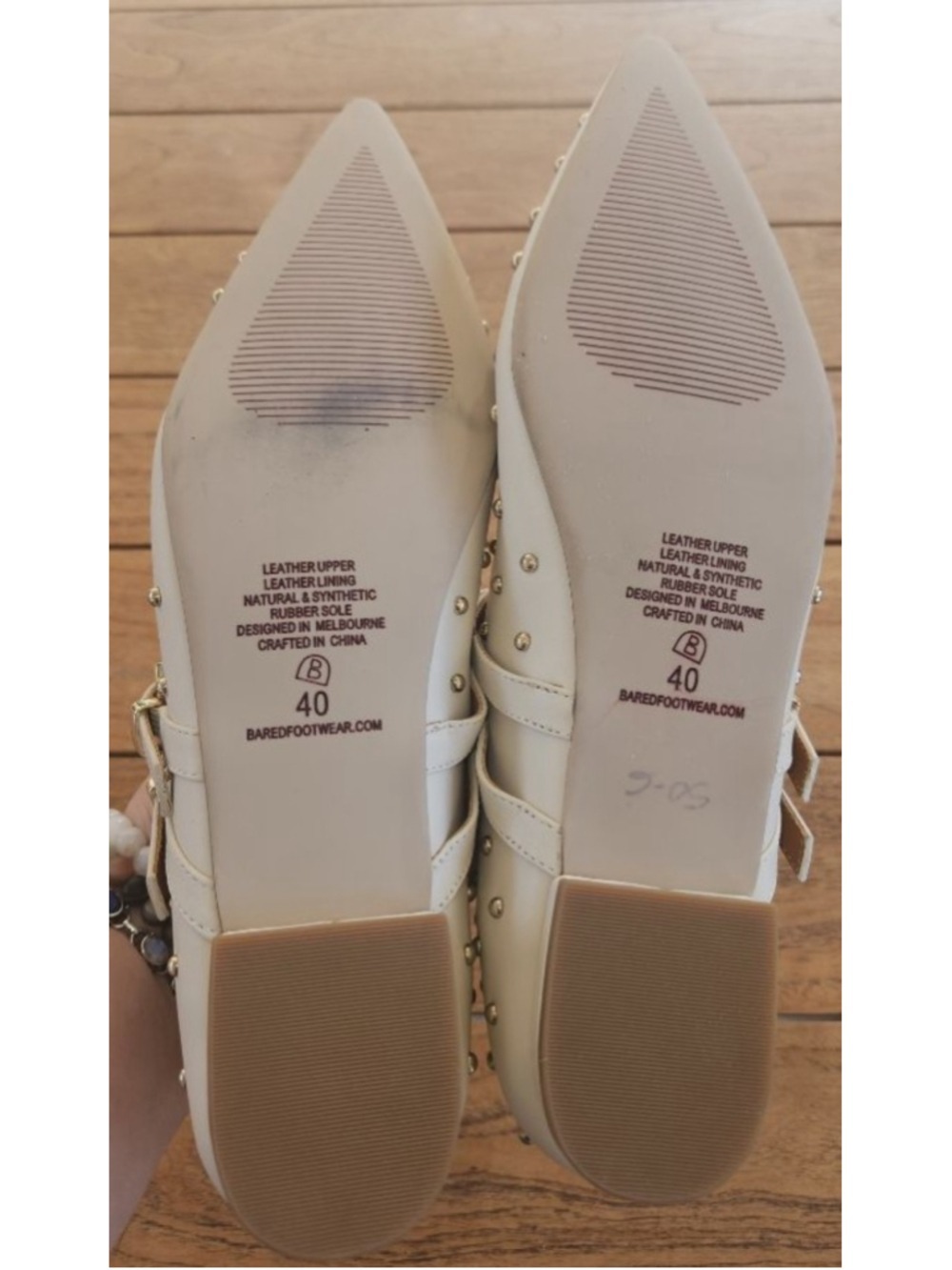 Bared Footwear Pipilo Size 40 Studded Maryjane Flat - Picture 5 of 7